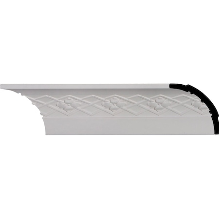 Ekena Millwork SAMPLE - 3 1/2"H x 3 1/2"P x 5"F x 12"L, (3 3/4" Repeat), Brightton Crown Moulding SAMPLE-MLD03X03X05BR